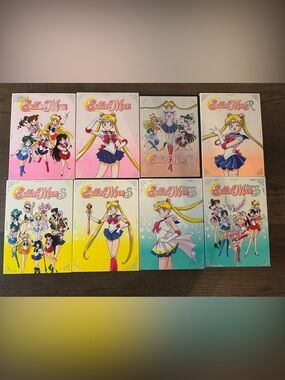 Sailor Moon Complete Seasons 1-4 (8 cases with 24 DVDs total)